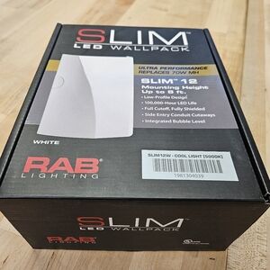 RAB SLIM12 12 WATT FULL CUTOFF FULLY SHIELDED LED WALL PACK 12W 5000K 2070 LUMEN